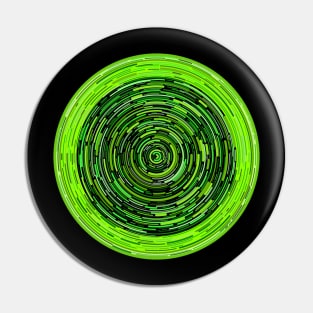 Green Ever Decreasing Circles Pin