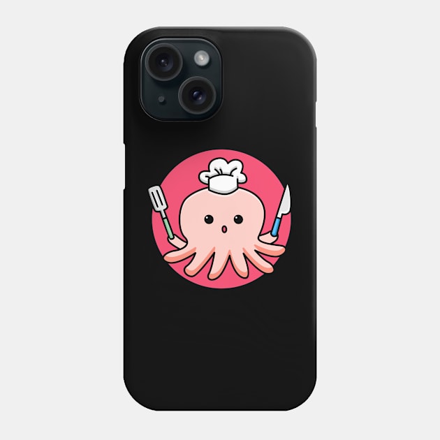 Octopus chef Phone Case by BarnawiMT