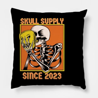 Skull supply, skills, skull funny 2023 Pillow