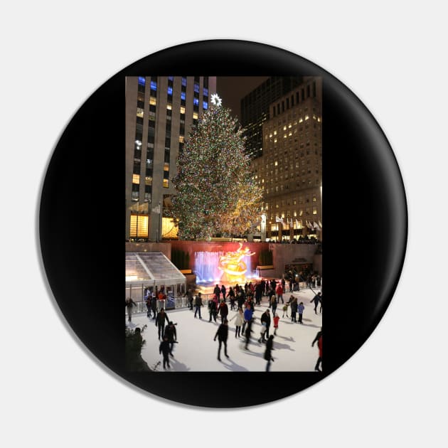 Rockefeller Center Christmas Tree and ice skating rink Pin by PMM