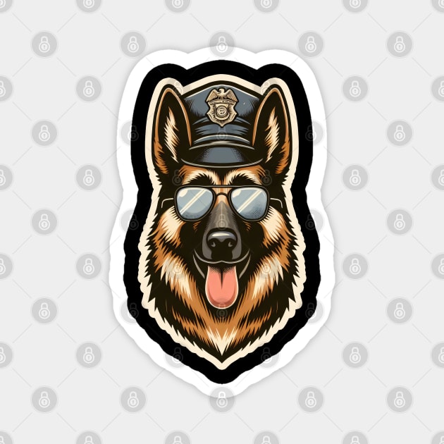 German Shepherd Police Magnet by k9-tee