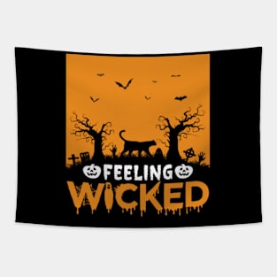 feeling wicked Funny Halloween For Women For Men Spooky Season Halloween Tapestry