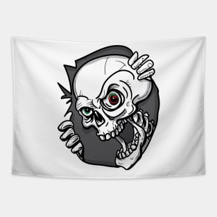 Skateboard Skull Graphic Tapestry