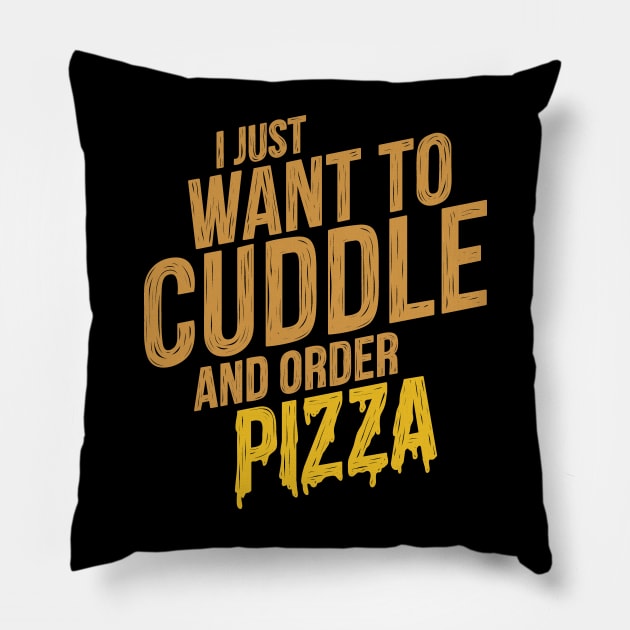 Cuddle and Order Pizza Pillow by hoddynoddy