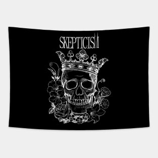 Skepticism skull Tapestry