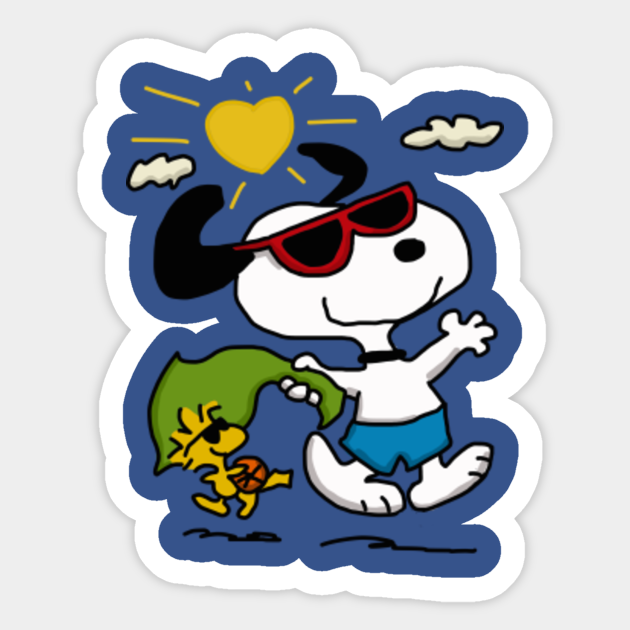 Summer snoopy - Snoopy - Sticker | TeePublic