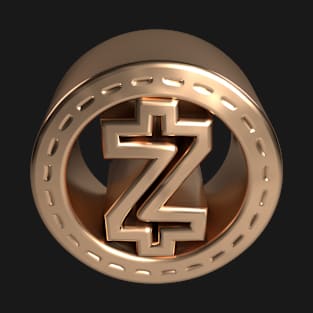 3D Zcash - Polished-Gold T-Shirt