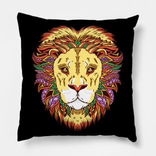 Leo Lion Head Zodiac Sign Astrology Pillow