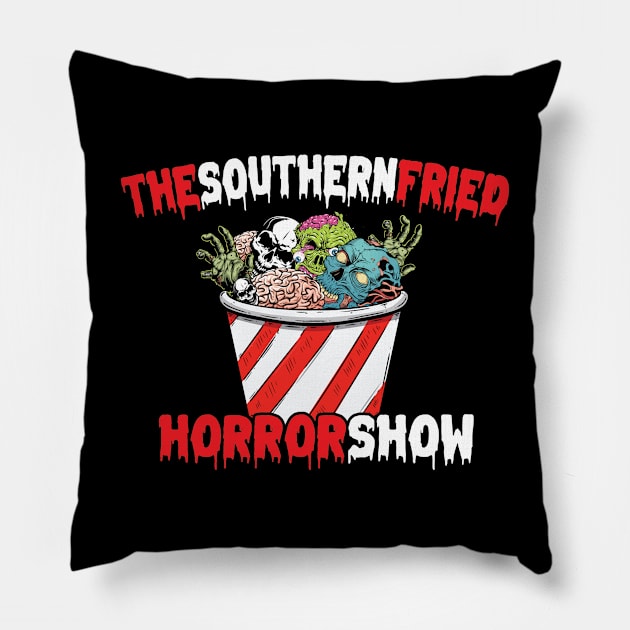 The Southern Fried Horror Show classic logo Pillow by The Southern Fried Horror Show