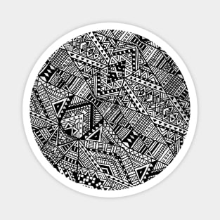 Geometric Jungle circle Magnet