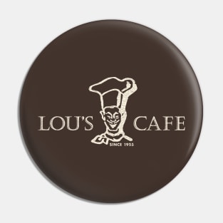 Lou's Cafe - Hill Valley's Finest - Dark Background Pin
