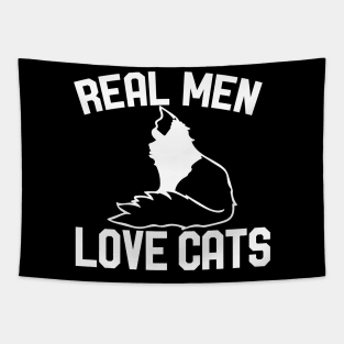 Real Men Love Cats Tapestry