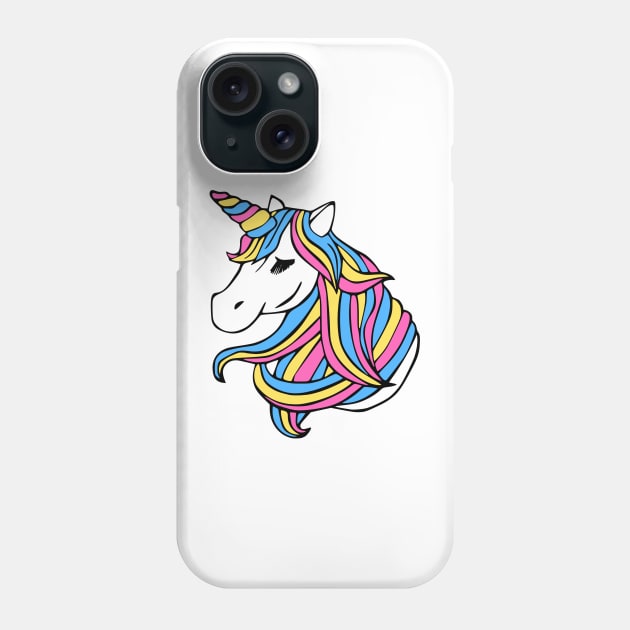 Pansexual Flag Unicorn Phone Case by MarcyRangel