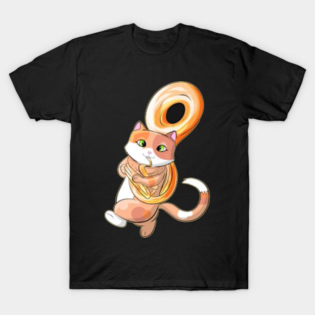 Cat Playing Sousaphone Tuba Marching Band Member Kitty Gift