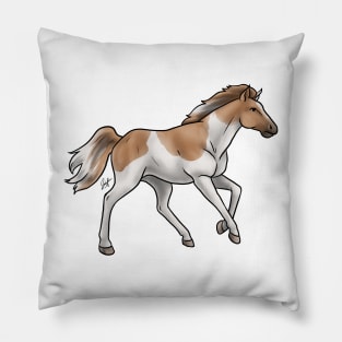 Horse - Mustang - Tobiano Pillow