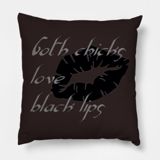 Goth Chicks Love Black Lips Halloween Humor Pillow