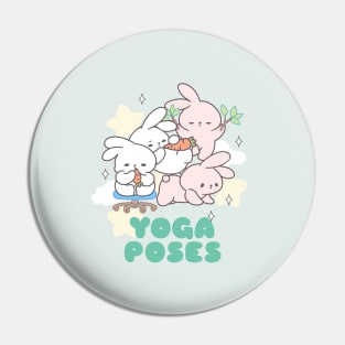 Harmony and Grace: A Bunny's Yoga Journey to Inner Balance Pin