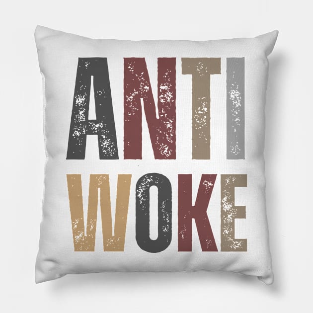 Anti Woke Pillow by la chataigne qui vole ⭐⭐⭐⭐⭐