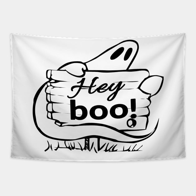 Spook Your Friends with Our Boo Ghost T-Shirt! Tapestry by YoussefAchraf