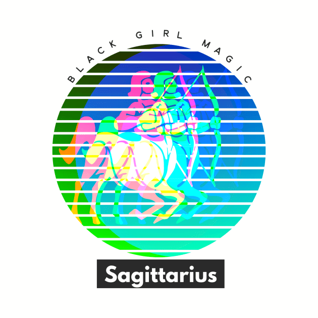 Sagittarius Black Girl Magic (zodiac sign) by PersianFMts