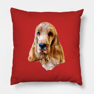 Cocker Spaniel Gold Beauty Pillow