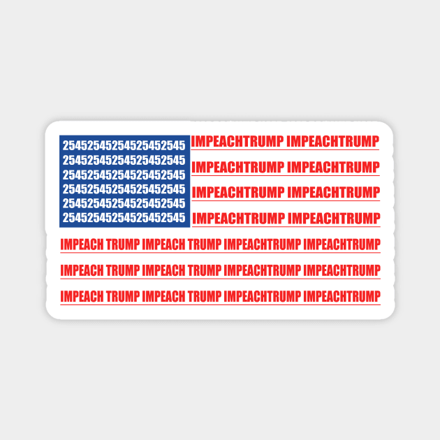 2545 Impeach Trump American Flag Magnet by epiclovedesigns