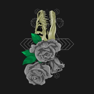 black rose flower T-Shirt