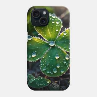 Dew Drops on Shamrock Phone Case