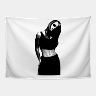 Aaliyah 80s 90s Vintage Tapestry