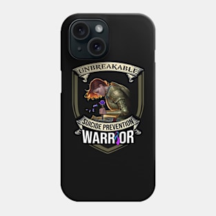 Unbreakable Suicide Prevention Warrior Teal Purple Ribbon Awareness Phone Case