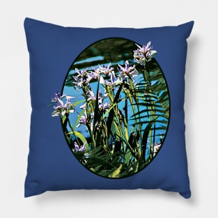 Irises by the Lake Pillow