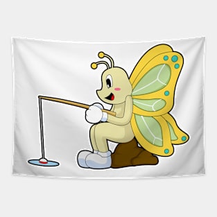 Butterfly Fisher Fishing rod Tapestry