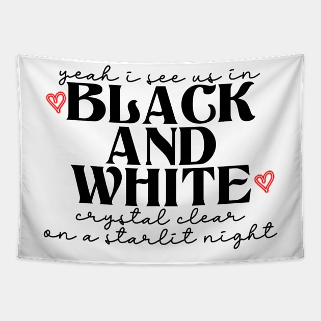 b&w » black font Tapestry by Narrie