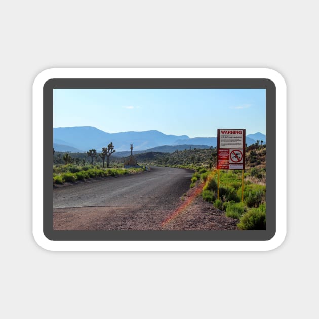 Entrance to Area 51 Magnet by Rob Johnson Photography