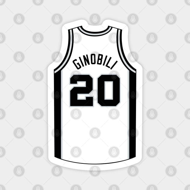 Manu Ginobili San Antonio Jersey Qiangy Magnet by qiangdade