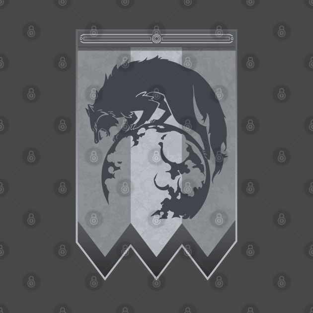 Fire Emblem 3 Houses: Ashen Wolves Banner (Grey) by Xitokys