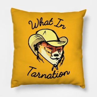 What in Tarnation Meme - Wot N Tarnation Cowboy Hat Dog Pillow