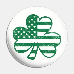 Irish American Pride - Shamrock American Flag Pin