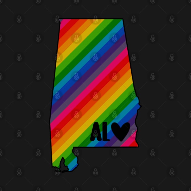 USA States: Alabama (rainbow) by LetsOverThinkIt