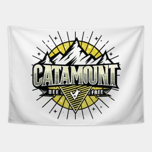 Retro Catamount Mountain Ski Tapestry