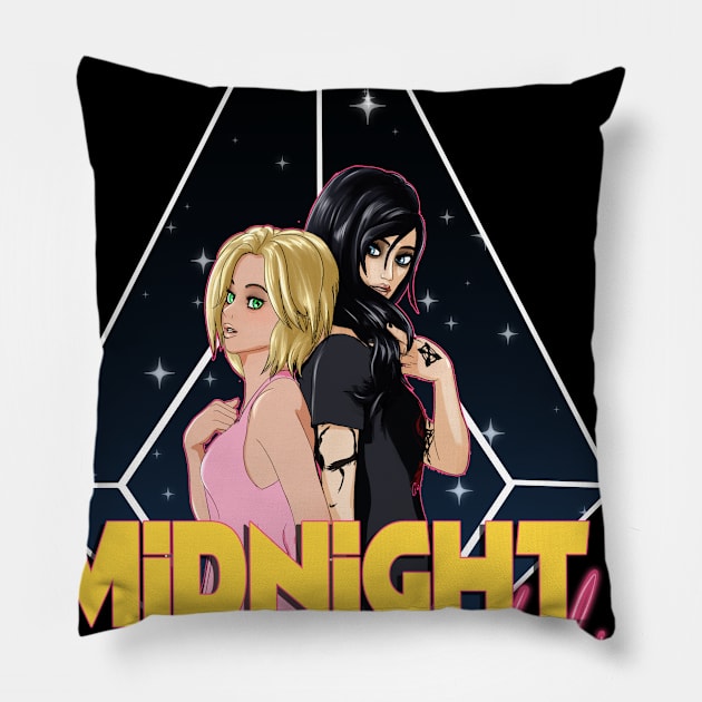 Midnight Lilies, Badge Logo Pillow by Jae the Dog Leech