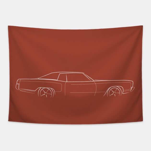 1972 Chevy Monte Carlo - profile stencil, white Tapestry by mal_photography