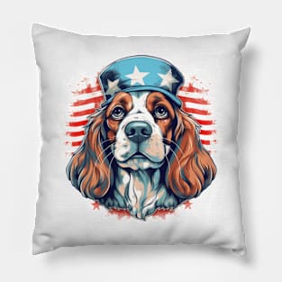 4th of July Dog #10 Pillow