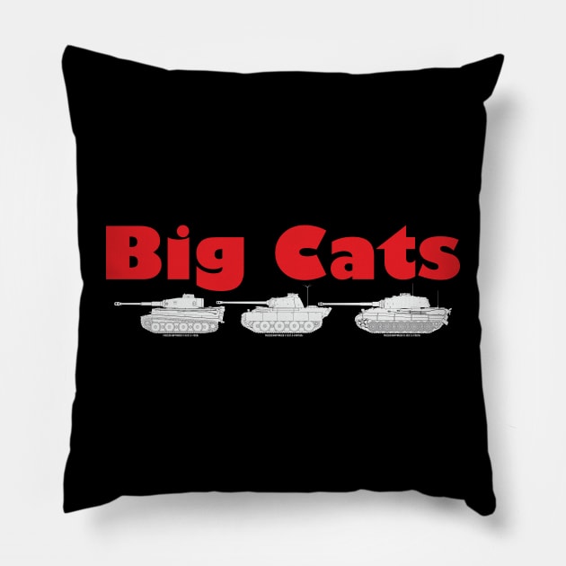 Big German Cats WW2 Pillow by FAawRay
