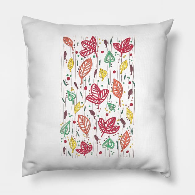 Skeleton Leaves Pillow by LauraKatMax