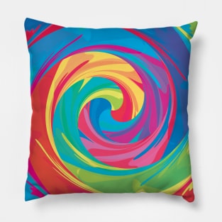 Rainbow Spiral 4 Pillow