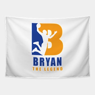 Bryan Custom Player Basketball Your Name The Legend Tapestry