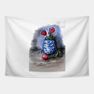 Blue And Red Gloria Tapestry