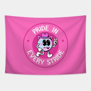 Pride I Every Stride - Cute Disco Cartoon Tapestry