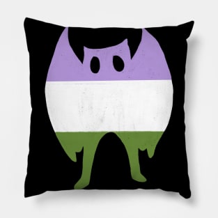 Mothman genderqueer pride Pillow